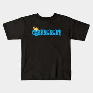 Queen With Gold Crown Kids T-Shirt